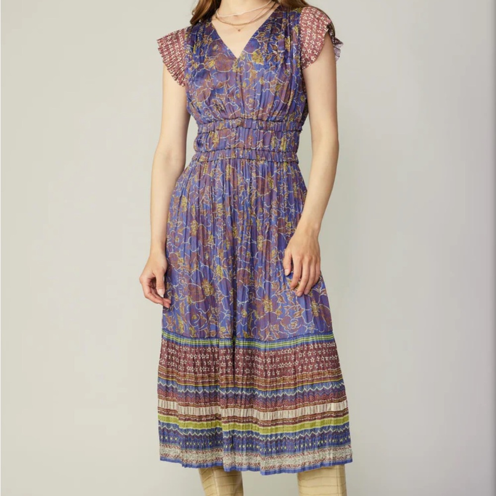 Current Air CRINKLE BORDER PRINT MIDI DRESS - only worn once! Smoke-free home